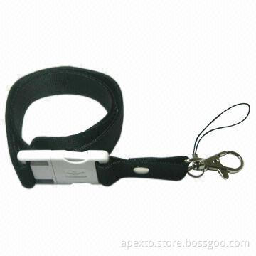 Lanyard Shaped USB Flash Drive, Supports Plug-and-play Function, OEM/ODM Orders Accepted